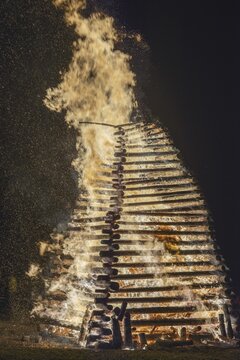 Funkenfeuer, near Reichenbach, Allg&auml;u, Bavaria, Germany