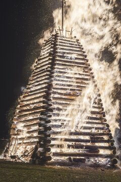 Funkenfeuer, near Reichenbach, Allg&auml;u, Bavaria, Germany