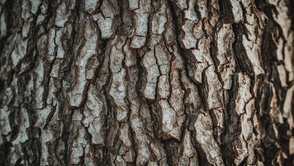Fototapeta premium Eucalyptus tree bark texture showing detailed and rugged surface.