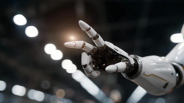 Close-up of robotic arm assembling nanostructured components under vacuum chamber, emotion of determination and innovation visible, symbolizing automated precision, advanced material design, and