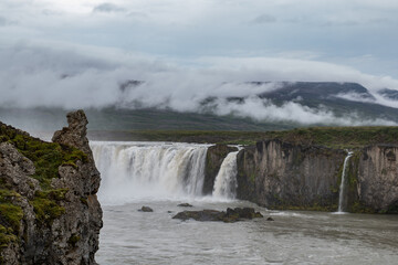The waterfall Godafoss in Iceland