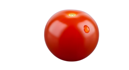 Isolated red tomato fresh vegetable healthy food ingredient cooking recipe diet nutrition vitamins on transparent background