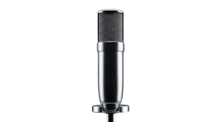 Studio microphone recording microphone condenser microphone audio microphone professional microphone sound on transparent background