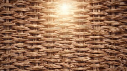 Natural Woven Texture with Light Reflection in Background for Rustic or Organic Designs