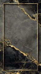 Elegant Dark Marble Background with Gold Veins and Textured Surface for Luxury Design Projects