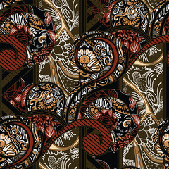 classic batik design with ornaments for the background