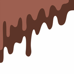 chocolate drip vector, choco melted, hot cocoa flow, sweet dessert vector, milk drop illustration, brown liquid wave, melting chocolate cartoon