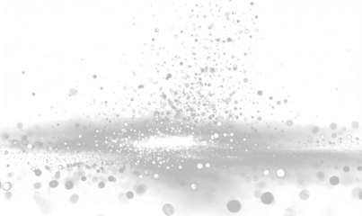 Silver glitter sparkles on a transparent layer, perfect for overlays in holiday graphics. Adds subtle light reflections and magical accents. A sophisticated touch for festive designs. PNG