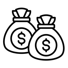 Money Bag   Icon Element For Design