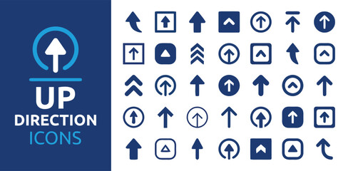 arrows, direction, up, icons, set, collection, navigation, symbol, pointer, graphic, design, modern, ui, ux, web, interface, technology, movement, progress, increase, growth, blue, white, isolated, ba