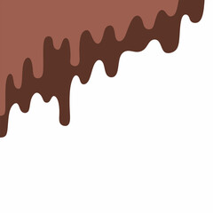 chocolate drip vector, choco melted, hot cocoa flow, sweet dessert vector, milk drop illustration, brown liquid wave, melting chocolate cartoon