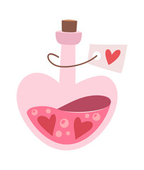 Love potion flask magic elixir