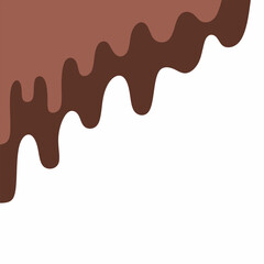 chocolate drip vector, choco melted, hot cocoa flow, sweet dessert vector, milk drop illustration, brown liquid wave, melting chocolate cartoon
