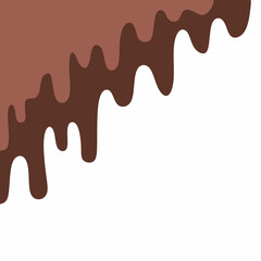 chocolate drip vector, choco melted, hot cocoa flow, sweet dessert vector, milk drop illustration, brown liquid wave, melting chocolate cartoon