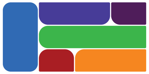 Abstract geometric mosaic with vibrant color blocks vector