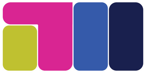 Abstract geometric shapes modern design vibrant color blocks layout composition vector