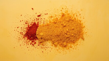 Indian saffron turmeric yellow spice