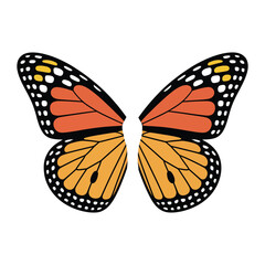 Fototapeta premium Minimal Flat Vector Wings Illustration.