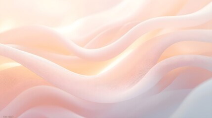 Fototapeta premium Elegant Abstract Pastel Silk Waves with Gentle Light