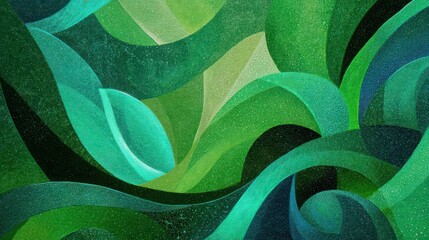 Green abstract background gradient wavy line layered pattern textured surface modern style vibrant artistic creative decorative energetic dynamic fresh