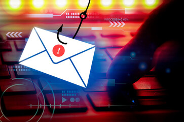 cyber crime phishing mail , security awareness to protect important data hacking