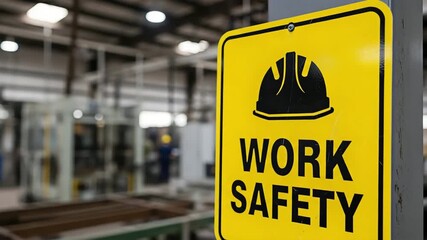 Work safety signage to raise workplace safety awareness for employees.