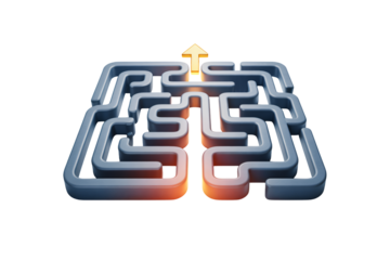 Navigate complex challenges and find your path to success with this dynamic maze leading to a clear goal and brighter future.