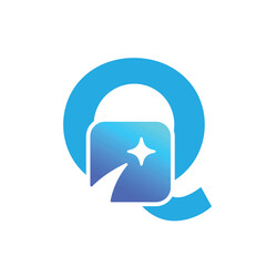 Letter Q logo, Q logo, AI logo set, modern and minimal design, tech-inspired, colorful icons and symbols, suitable for artificial intelligence, innovation, branding, startups, and digital identity.