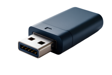 Sleek modern navy USB drive for portable data storage and fast file transfer, essential tech gadget for professionals and students