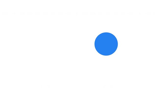 Blue circle expanding and absorbing smaller circles loading animation. Dynamic bubbles appearing. Round movement dots. Animated throbber on transparent. UI design element 4K video. Progress indicator