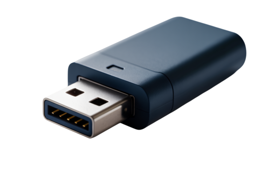 Sleek modern navy USB drive for portable data storage and fast file transfer, essential tech gadget for professionals and students
