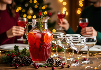 The ideal cocktail for Christmas parties is a welcome drink poured from a jug rather than individual servings