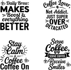 Fototapeta premium Collection of Coffee Enthusiast Quotes