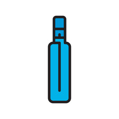 plastic spray for cosmetics color flat icon. Vector isolated element