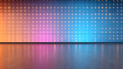 Blue LED panel wall with LCD screen effects and RGB pixel grid textures. 3D stage backdrops or concert glow patterns for music venues. Neon video projections or abstract dot effects for clu 67267211 1