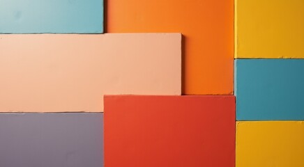Colorful wall with a square in the middle