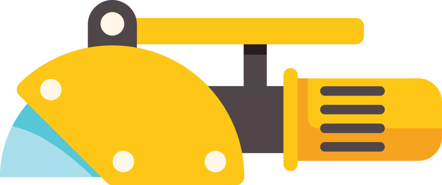 yellow saw tool flat design clip art preview