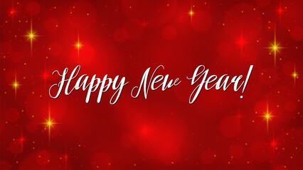 Red Christmas New Year soft blur bokeh background vector illustration