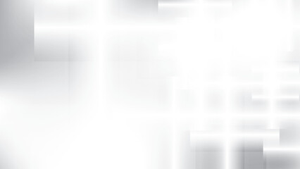 Abstract geometric white and gray color background, glowing light rectangle pattern, technology template. Vector, illustration.