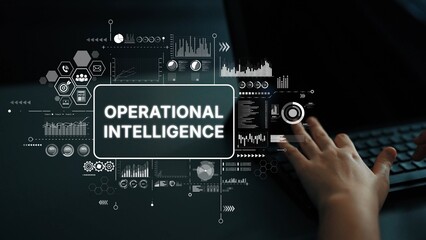 Operational Intelligence Concept with Data Visualization and Technology Background for Business Analytics and Decision Making. Asymptotic smart data analytic.