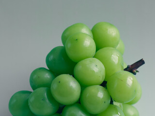 green apples on a white background