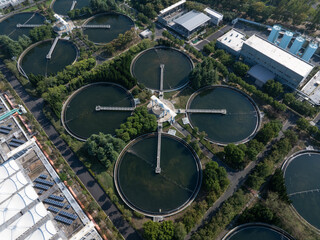 overlook the sewage treatment plant