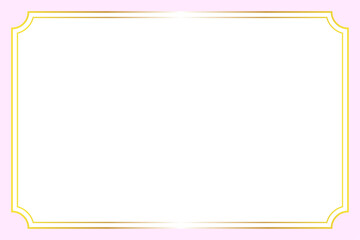 高級感のあるフレーム　ゴールド　ピンク