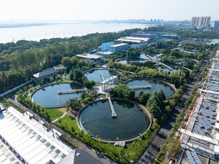 overlook the sewage treatment plant