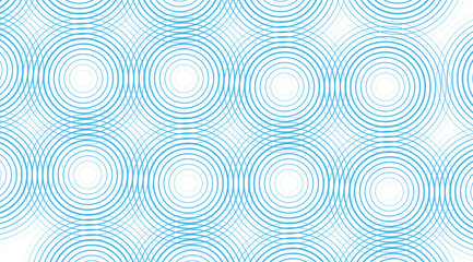 Aqua blue circles create a visually captivating seamless pattern against a white backdrop, showcasing simple geometric shapes for a modern abstract background design.