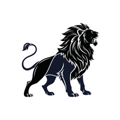 Majestic Lion Silhouette Vector Illustration