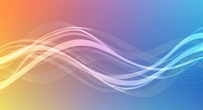 Abstract waves on a vibrant gradient background for modern design.