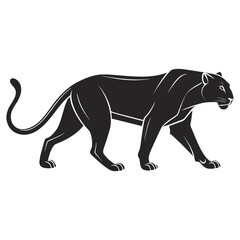 Elegant Black Panther Silhouette
