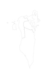white vector map of bahrain on white background