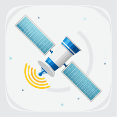 Satellite Communication Technology Icon for Global Connectivity and Digital Communication